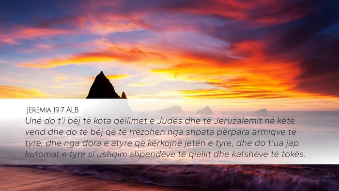 Jeremia 19:7 ALB Bible Verse Image