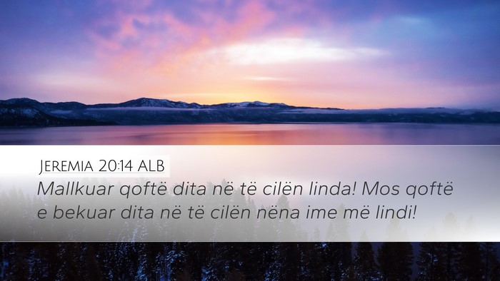 Jeremia 20:14 ALB Bible Verse Image
