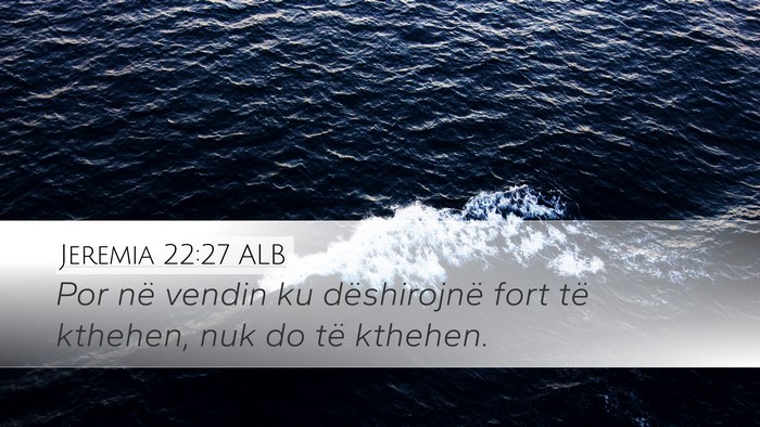 Jeremia 22:27 ALB Bible Verse Image
