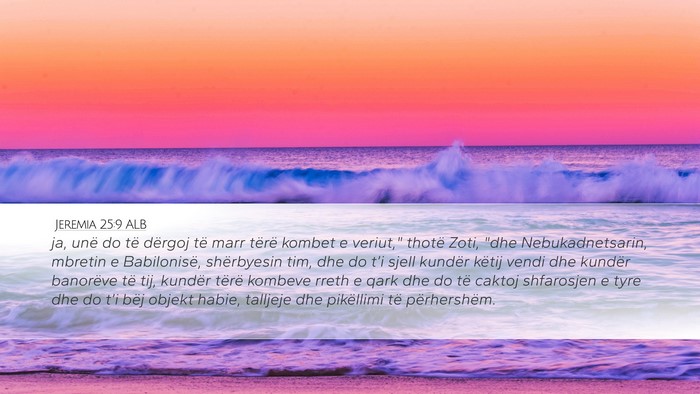 Jeremia 25:9 ALB Bible Verse Image