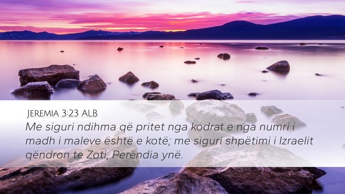 Jeremia 3:23 ALB Bible Verse Image