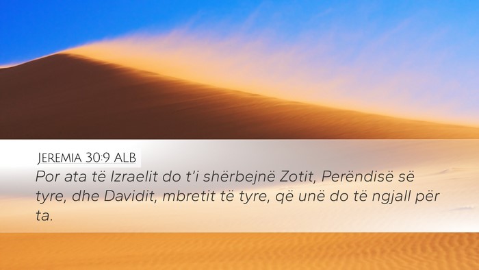 Jeremia 30:9 ALB Bible Verse Image