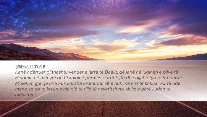 Jeremia 32:35 ALB Bible Verse Image