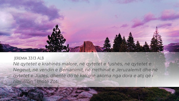 Jeremia 33:13 ALB Bible Verse Image