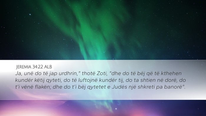 Jeremia 34:22 ALB Bible Verse Image