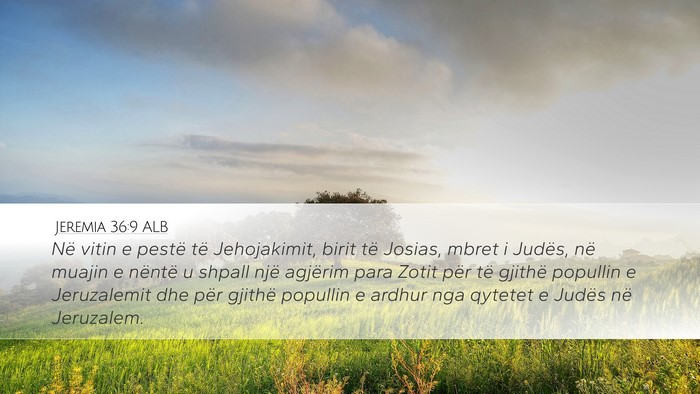 Jeremia 36:9 ALB Bible Verse Image
