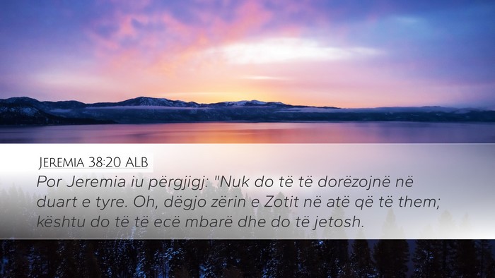 Jeremia 38:20 ALB Bible Verse Image