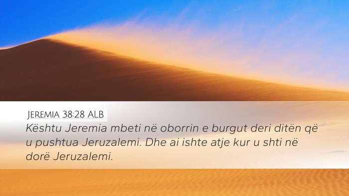 Jeremia 38:28 ALB Bible Verse Image