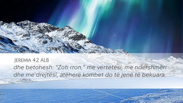 Jeremia 4:2 ALB Bible Verse Image