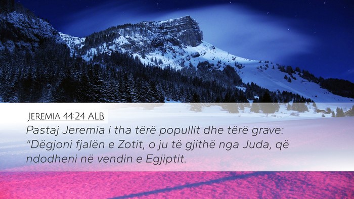 Jeremia 44:24 ALB Bible Verse Image