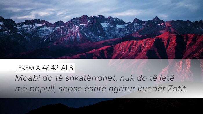 Jeremia 48:42 ALB Bible Verse Image