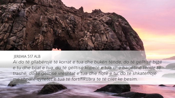Jeremia 5:17 ALB Bible Verse Image