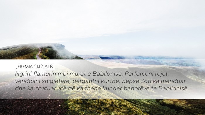 Jeremia 51:12 ALB Bible Verse Image