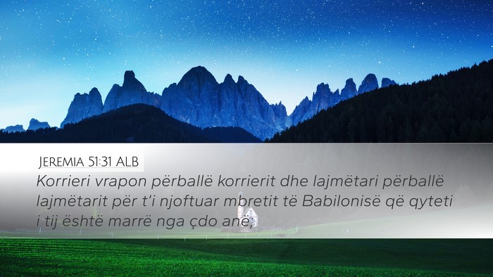 Jeremia 51:31 ALB Bible Verse Image