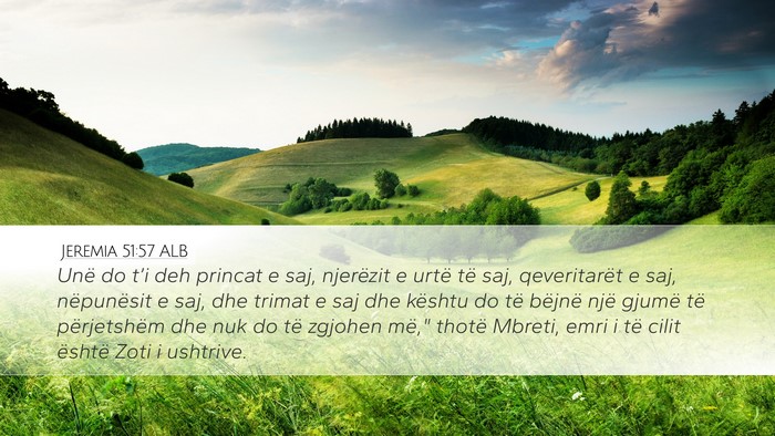 Jeremia 51:57 ALB Bible Verse Image