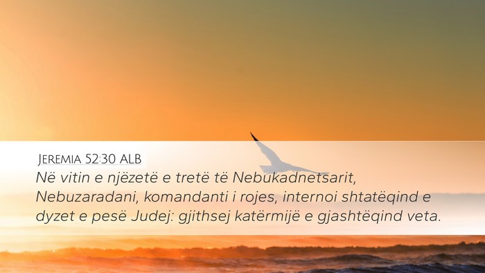 Jeremia 52:30 ALB Bible Verse Image