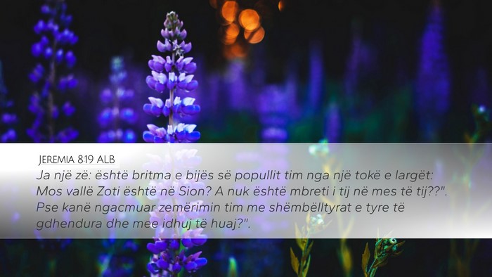 Jeremia 8:19 ALB Bible Verse Image