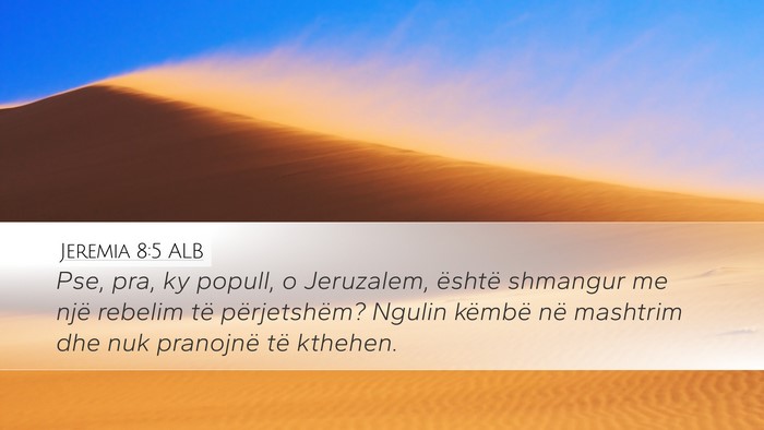 Jeremia 8:5 ALB Bible Verse Image