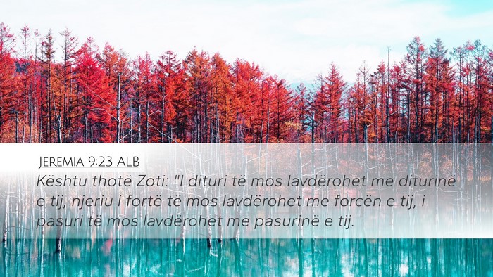 Jeremia 9:23 ALB Bible Verse Image