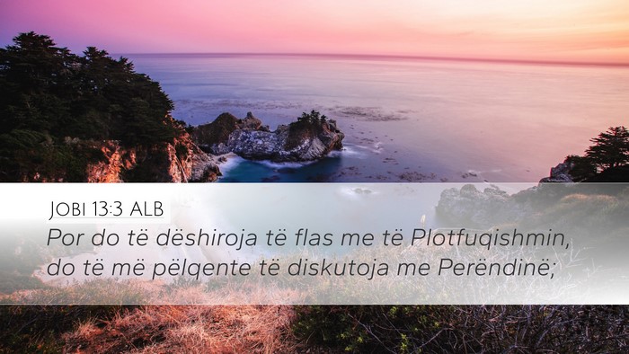 Jobi 13:3 ALB Bible Verse Image