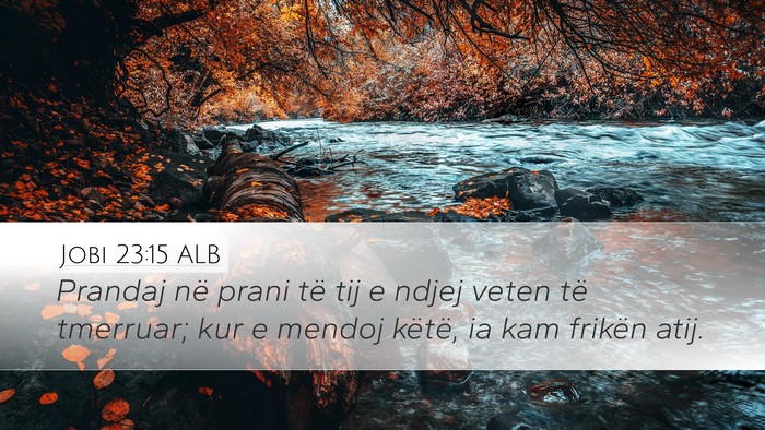 Jobi 23:15 ALB Bible Verse Image