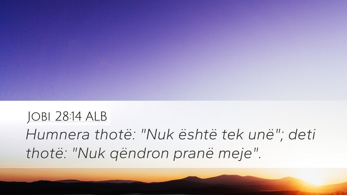 Jobi 28:14 ALB Bible Verse Image