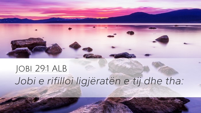 Jobi 29:1 ALB Bible Verse Image
