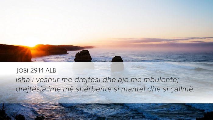 Jobi 29:14 ALB Bible Verse Image