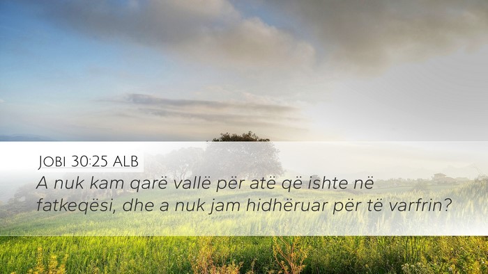 Jobi 30:25 ALB Bible Verse Image