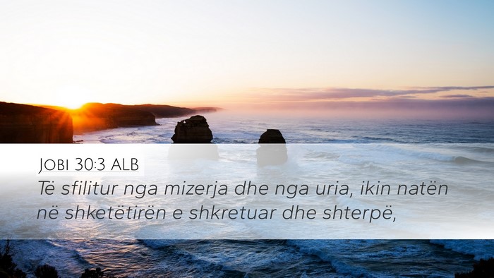 Jobi 30:3 ALB Bible Verse Image