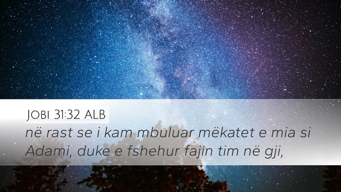 Jobi 31:32 ALB Bible Verse Image