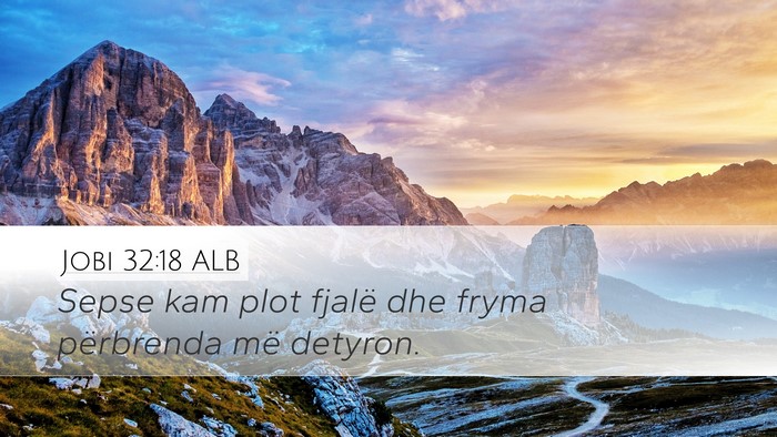 Jobi 32:18 ALB Bible Verse Image