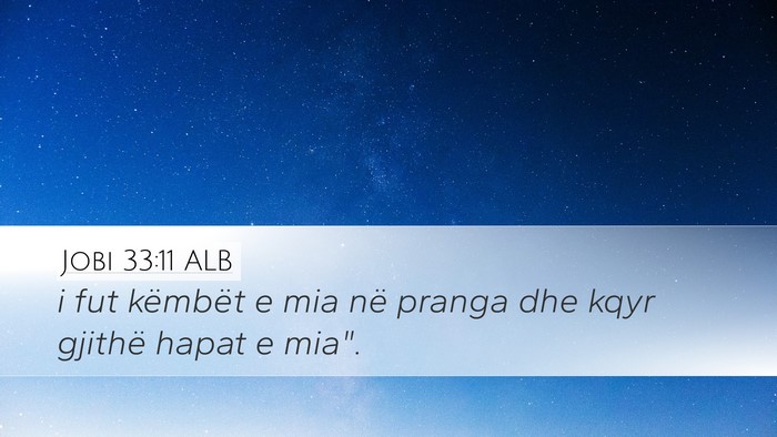 Jobi 33:11 ALB Bible Verse Image