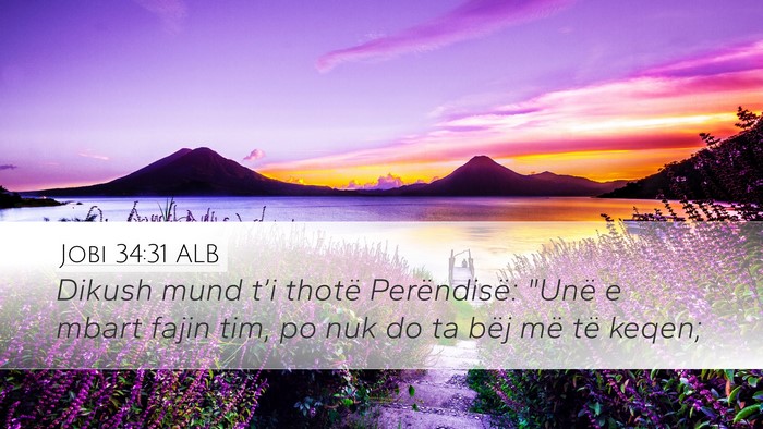 Jobi 34:31 ALB Bible Verse Image