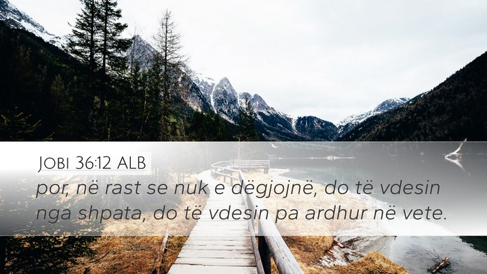 Jobi 36:12 ALB Bible Verse Image
