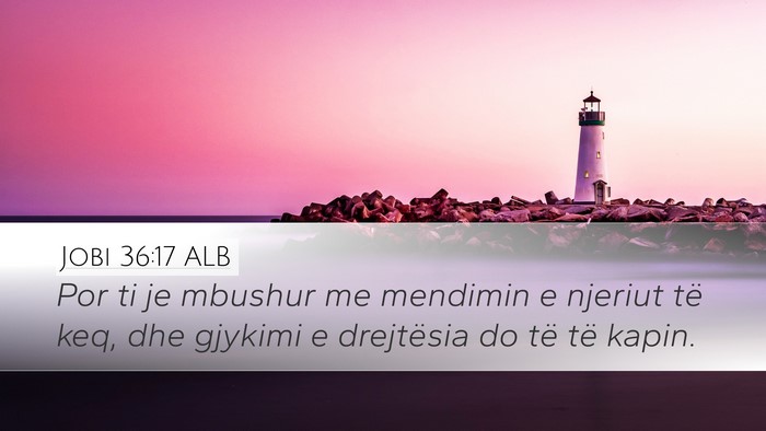 Jobi 36:17 ALB Bible Verse Image