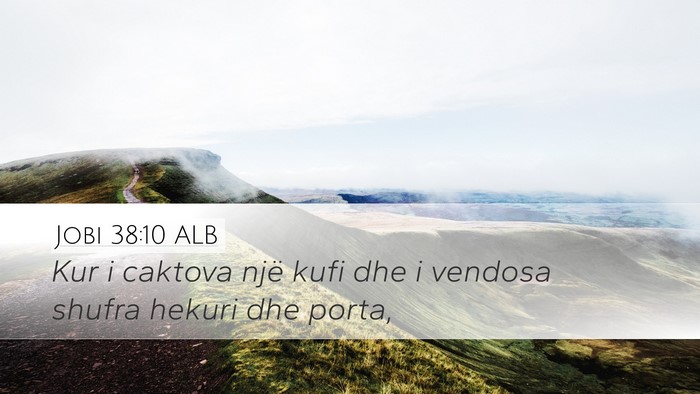 Jobi 38:10 ALB Bible Verse Image