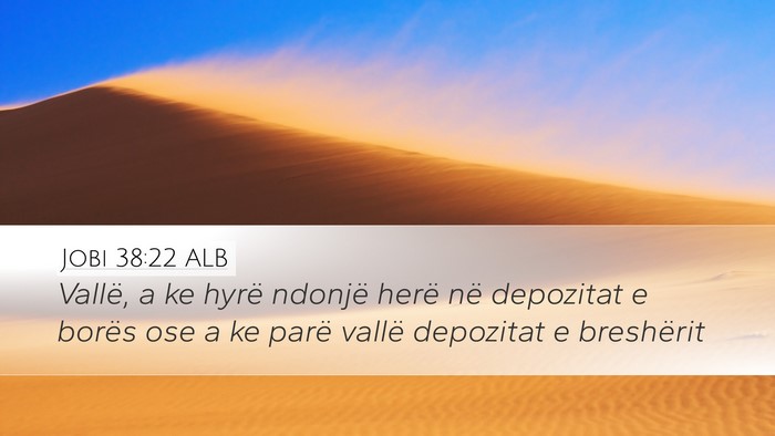 Jobi 38:22 ALB Bible Verse Image