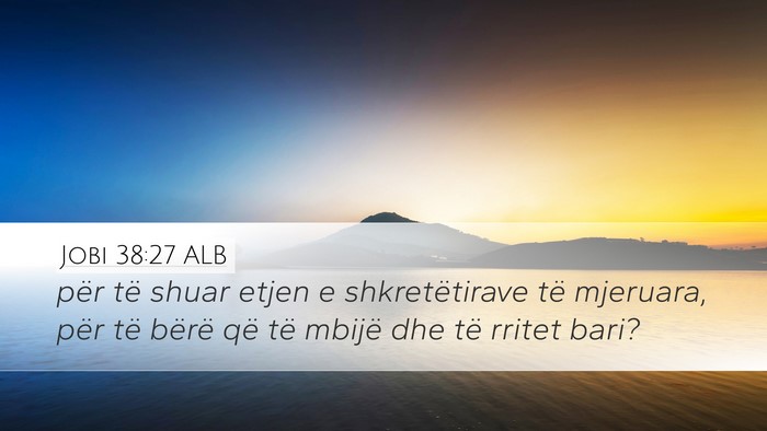 Jobi 38:27 ALB Bible Verse Image