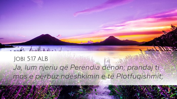 Jobi 5:17 ALB Bible Verse Image