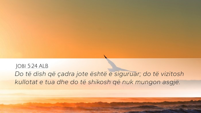 Jobi 5:24 ALB Bible Verse Image