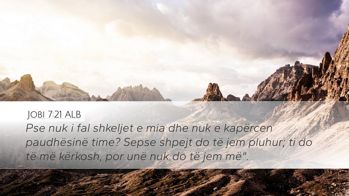 Jobi 7:21 ALB Bible Verse Image