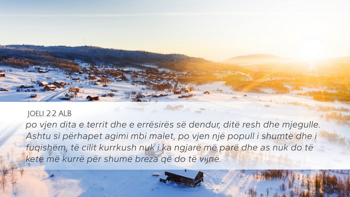 Joeli 2:2 ALB Bible Verse Image