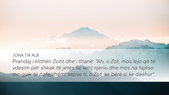 Jona 1:14 ALB Bible Verse Image