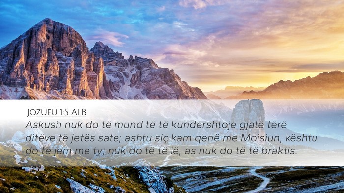 Jozueu 1:5 ALB Bible Verse Image