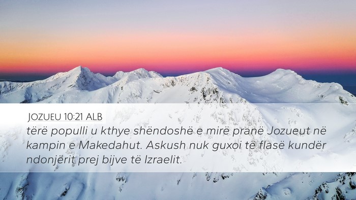 Jozueu 10:21 ALB Bible Verse Image