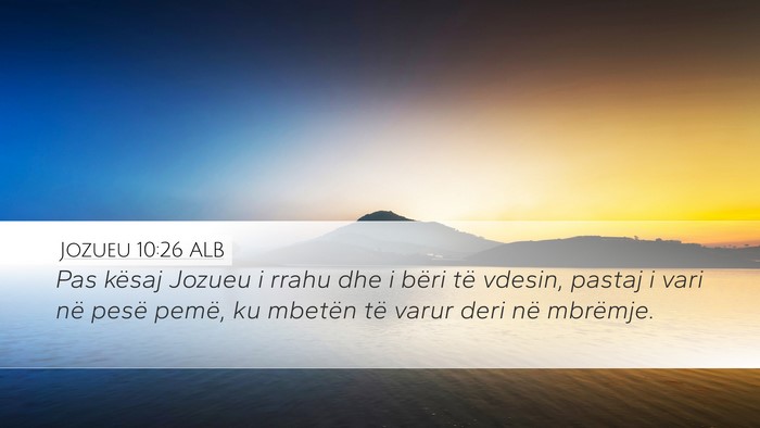 Jozueu 10:26 ALB Bible Verse Image