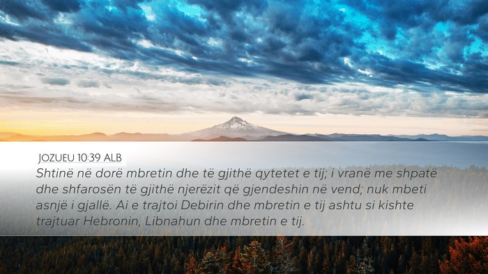 Jozueu 10:39 ALB Bible Verse Image