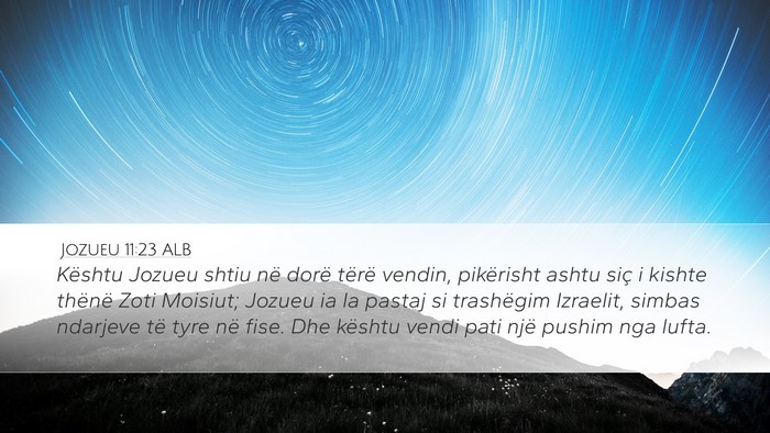Jozueu 11:23 ALB Bible Verse Image