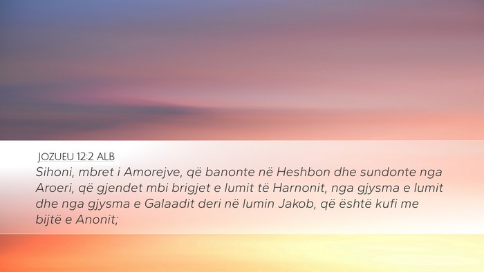 Jozueu 12:2 ALB Bible Verse Image